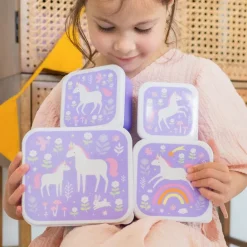 A Little Lovely Company Charlie Lunch & Snack Box unicorn dreams