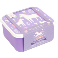 A Little Lovely Company Charlie Lunch & Snack Box unicorn dreams