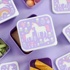 A Little Lovely Company Charlie Lunch & Snack Box unicorn dreams