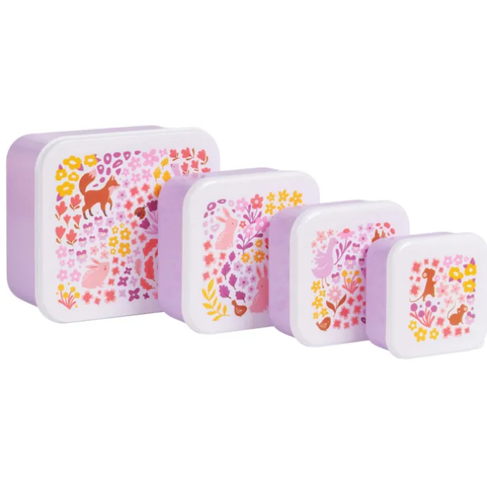 A Little Lovely Company Charlie Lunch & Snack Box flower garden