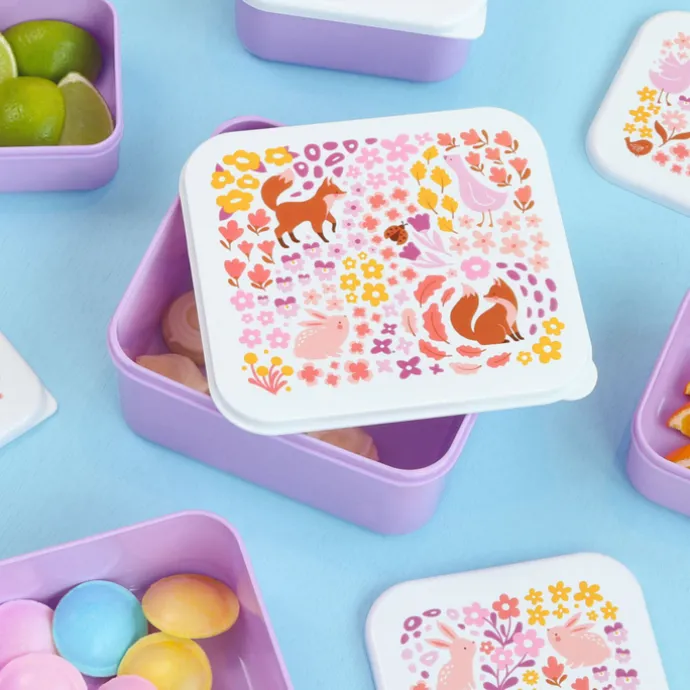 A Little Lovely Company Charlie Lunch & Snack Box flower garden