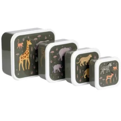 A Little Lovely Company Charlie Lunch & Snack Box savanna