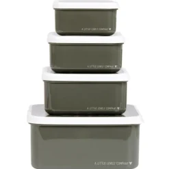 A Little Lovely Company Charlie Lunch & Snack Box savanna