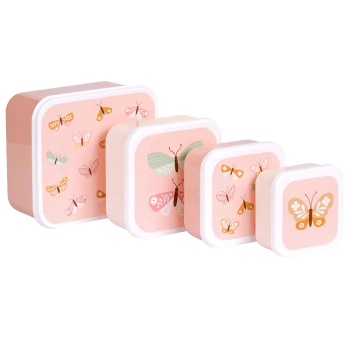 A Little Lovely Company Charlie Lunch & Snack Box butterflies