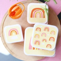 A Little Lovely Company Charlie Lunch & Snack Box rainbows