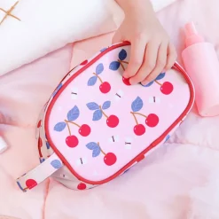 A Little Lovely Company Jules Toiletry Bag cherries