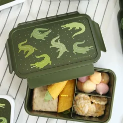 A Little Lovely Company Robin Bento Lunchbox crocodiles
