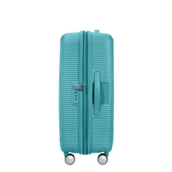 American Tourister Soundbox Spinner 67 Expandable turquoise tonic