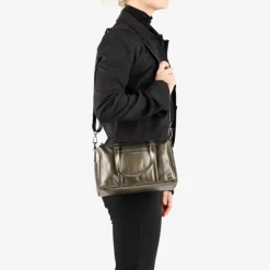 Burkely Creased Crystal Handbag gun metal