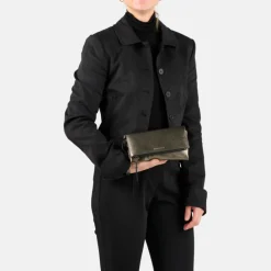 Burkely Creased Crystal Phone Bag gun metal