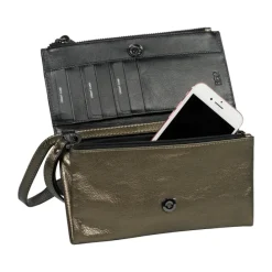 Burkely Creased Crystal Phone Bag gun metal