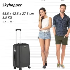 CarryOn Skyhopper 4 Wiel Trolley 68 Expandable black