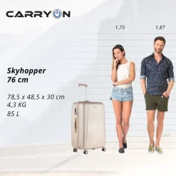 CarryOn Skyhopper 4-Delige Kofferset Beautycase/S/M/L champagne
