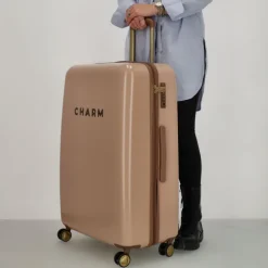 Charm London Travel Trolley Set roze