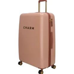 Charm London Travel Trolley Set roze