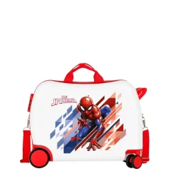 Disney Spiderman Rolling Suitcase 4 Wheels white