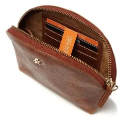 dR Amsterdam Milan Make-Up Bag cognac