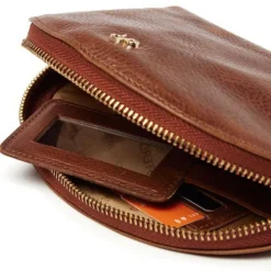 dR Amsterdam Milan Make-Up Bag cognac