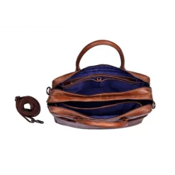 DSTRCT Limited Double Zip 15'' Laptoptas cognac