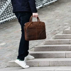 DSTRCT Wall Street Laptopbag 14" cognac