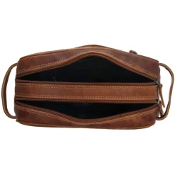 Hide & Stitches Japura Toiletbag cognac