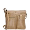 Hide & Stitches Porto Schoudertas taupe