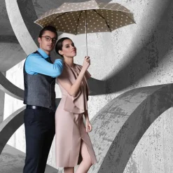 Knirps T.200 Medium Duomatic dot art taupe