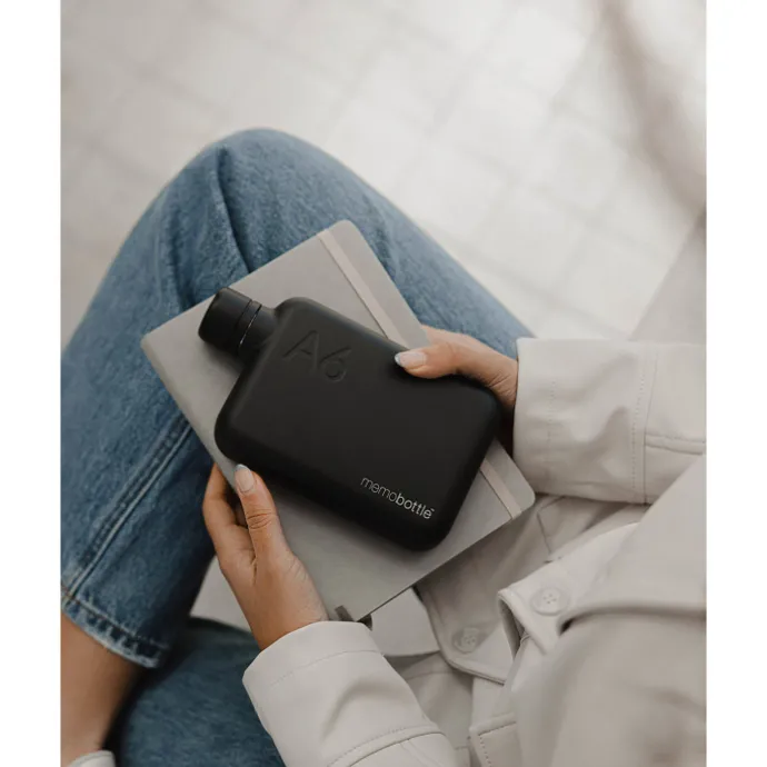 Memobottle A6 Bottle Stainless Steel 500ml black