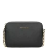 Michael Kors Jet Set Lg Crossbody Golden Chain Bag black