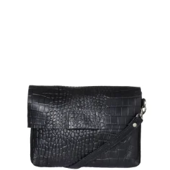 Mozz Luieretui Crossbody croco zwart