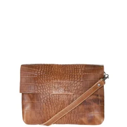 Mozz Luieretui Crossbody croco cognac