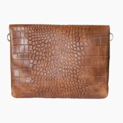 Mozz Luieretui Crossbody croco cognac