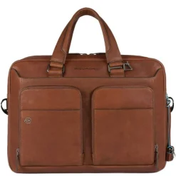 Piquadro Black Square Computer Briefcase 15" tobacco