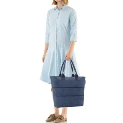 Reisenthel Shopping Shopper e1 herringbone dark blue