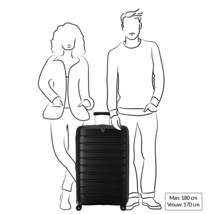 Roncato B-Flying Expandable Trolley 78 spot apricot orange