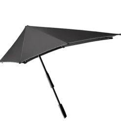 Senz Large Stick Stormparaplu black reflective