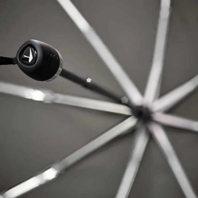 Senz Manual Opvouwbare Stormparaplu silk grey