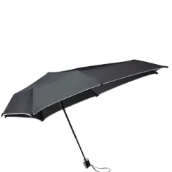 Senz Manual Opvouwbare Stormparaplu black reflective