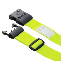 Travelbags Travel Accessories TSA Luggage Strap lime green