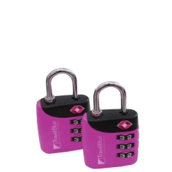 TravelBlue 2x TSA Lock Set purple