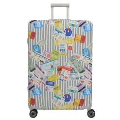 Travelite Accessoires Kofferhoes L tickets on blue/white