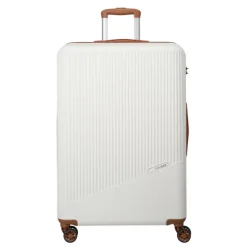 Travelite Bali 4 Wiel Trolley L white/cognac