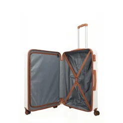 Travelite Bali 4 Wiel Trolley L white/cognac