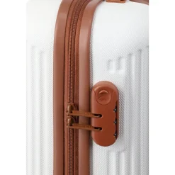 Travelite Bali 4 Wiel Trolley L white/cognac