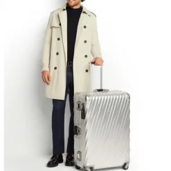TUMI 19 Degree Aluminium Extended Trip Packing Case texture silver