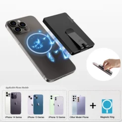 Valenta Cardprotector Aluminium Magsafe with Money Clip black