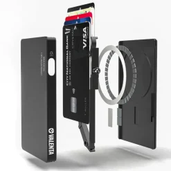 Valenta Cardprotector Aluminium Magsafe with Money Clip black