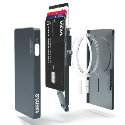 Valenta Cardprotector Aluminium Magsafe grey