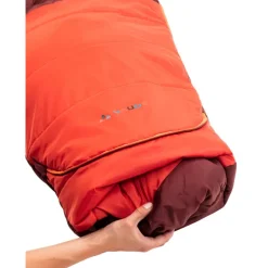 Vaude Alpi Kids Sleepingbag Adjust 400 II SYN Zip Left dark cherry
